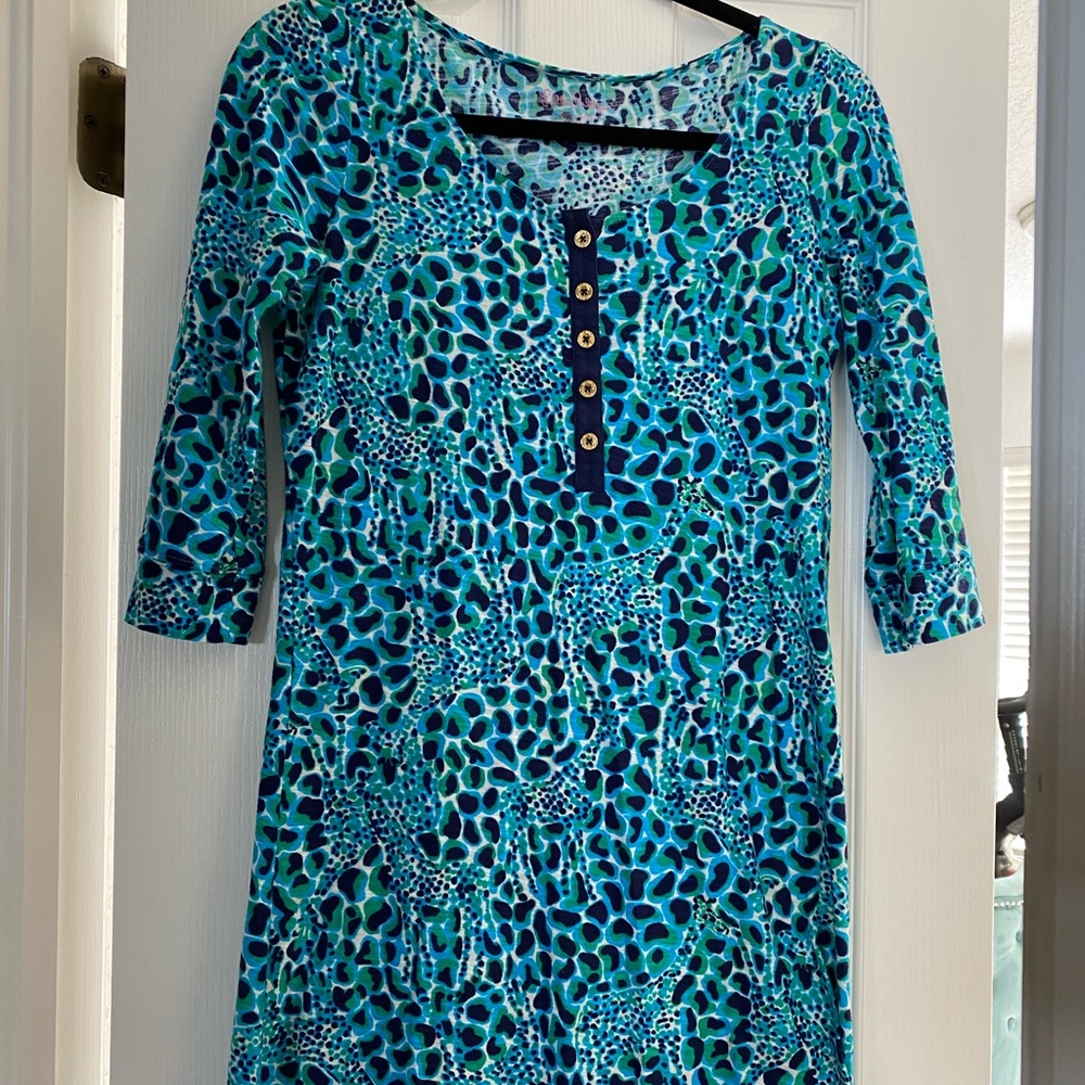Lilly Pulitzer blue floral dress